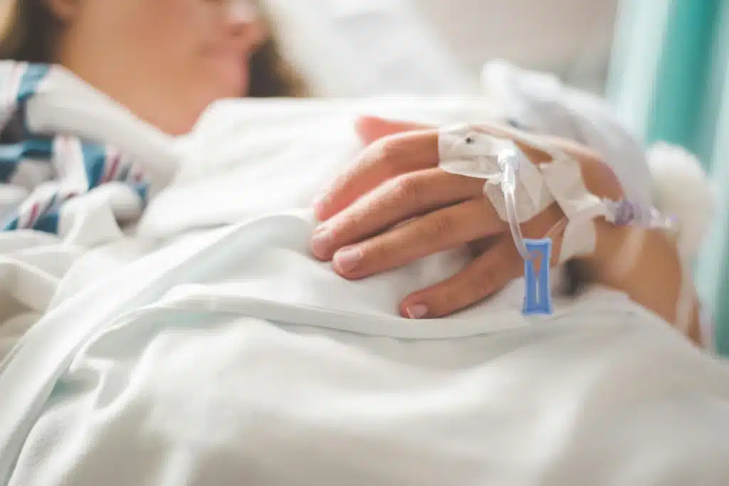 Wound care clinician assessing a patient's chronic wound in Las Vegas