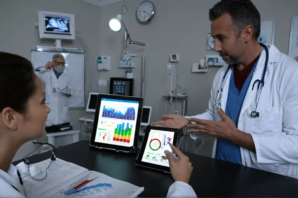 Clinician reviewing a diabetes management plan with a patient at Las Vegas Wound Care Management